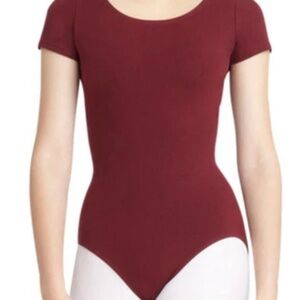 Maroon Short Sleeve Ballet Leotard Women’s XS